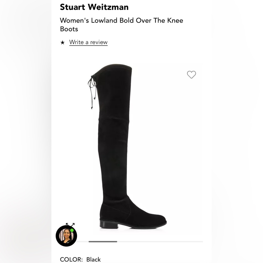 Stuart WEITZMAN over the knee boots low heel Lowland Bold size US 7